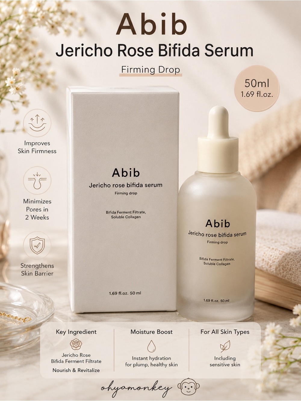 Abib Jericho Rose Bifida Serum 50ml EXP 2027/09/11
